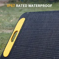 Panneau solaire pliable VTOMAN VS110 110W, surface ETFE étanche IP67, cellules monocristallines à haute efficacité 23%, support réglable, connecteur MC4 pour stations d'alimentation portables, conception conviviale, conception ultra-portable et pliable pour une utilisation nomade 8