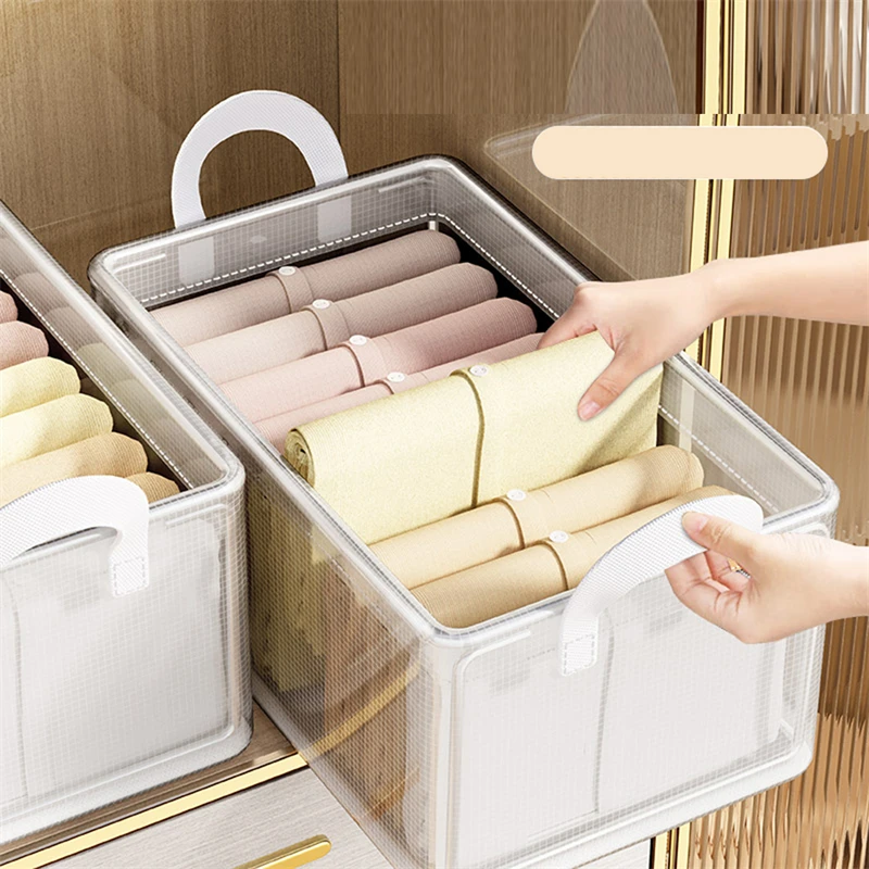 Clothes Organizer Trousers Clothing Jeans Storage Box Wardrobe Closet Organization Underwear Bra Socks Compartment Box Cabinet 2