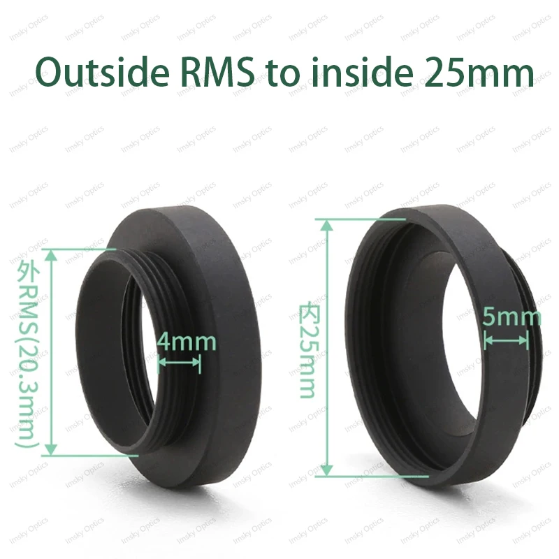 Rms Objective Thread RMS To M25 Microscope Objective Adapter Biological Microscope Objective ...