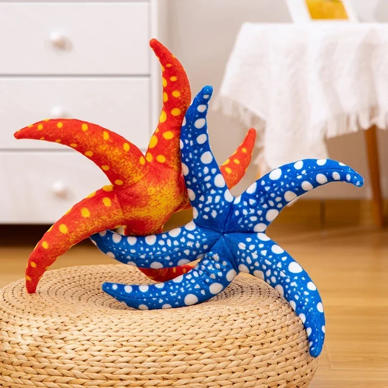 40CM Plush Starfish Pillow Doll Simulation Stuffed Marine Animal Nap Pillow Backrest Cartoon Toy for Birthday Holiday Gift