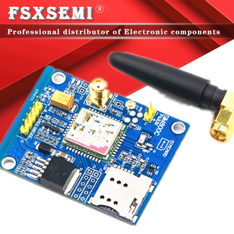 Модуль SIM800C, база GSM GPRS SMS, поддержка bluetooth TTS DTMF, макетная плата