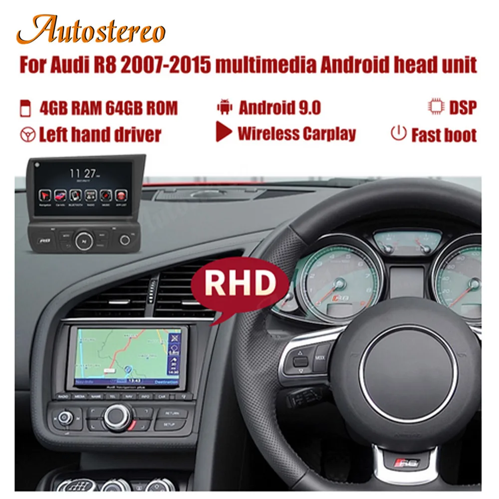 Android Big Boy Toy For Audi R8 Spyder Tony Stark Car GPS Navigation Auto Stereo