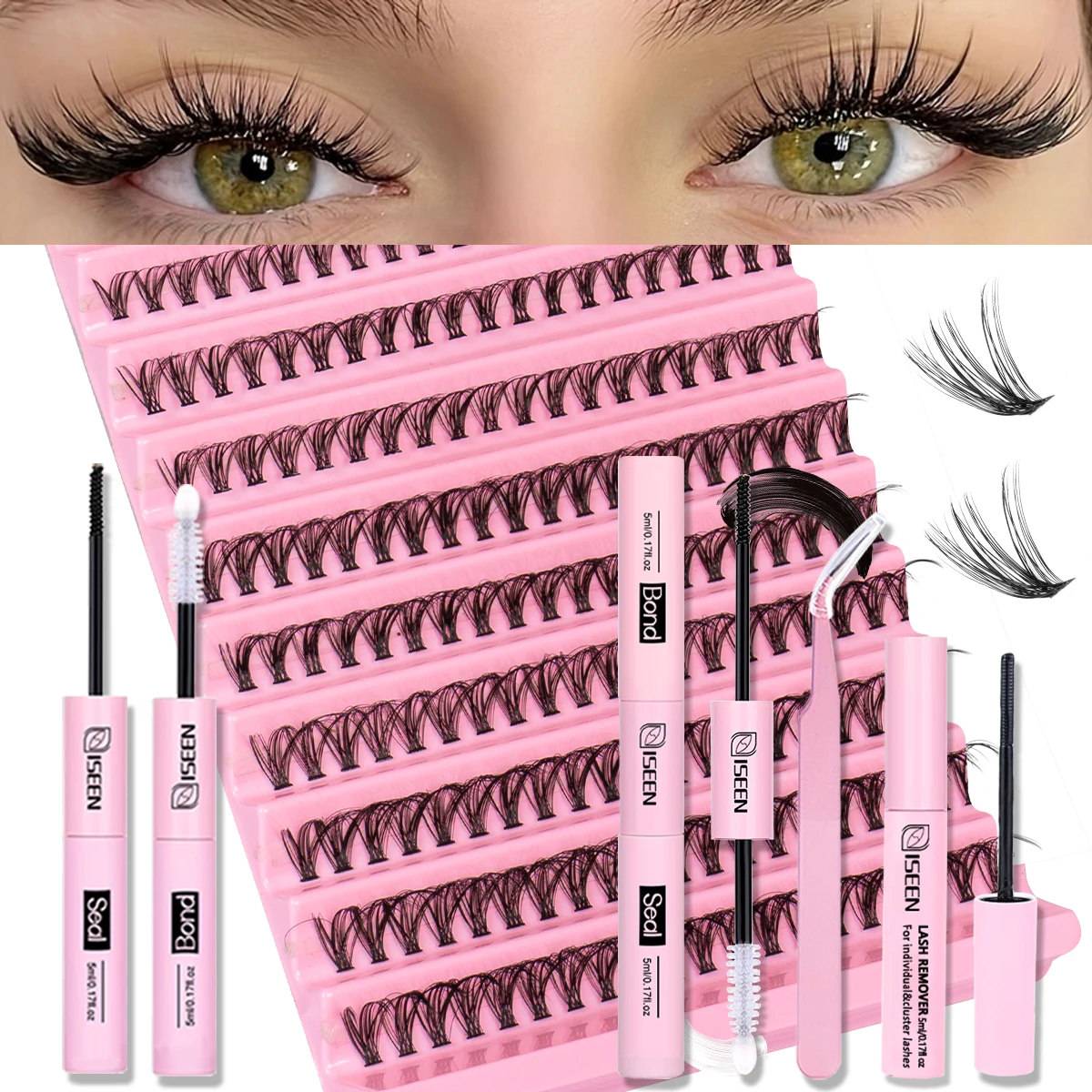 Individual Eyelash Extensions Soft Volume Natural Wispy Lash Clusters