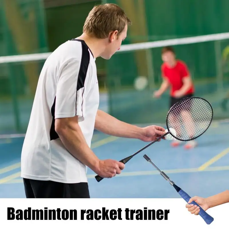 Badminton Solo Trainer Portable Badminton Training Stick Detachable Swing Training Aid Accessories Tool