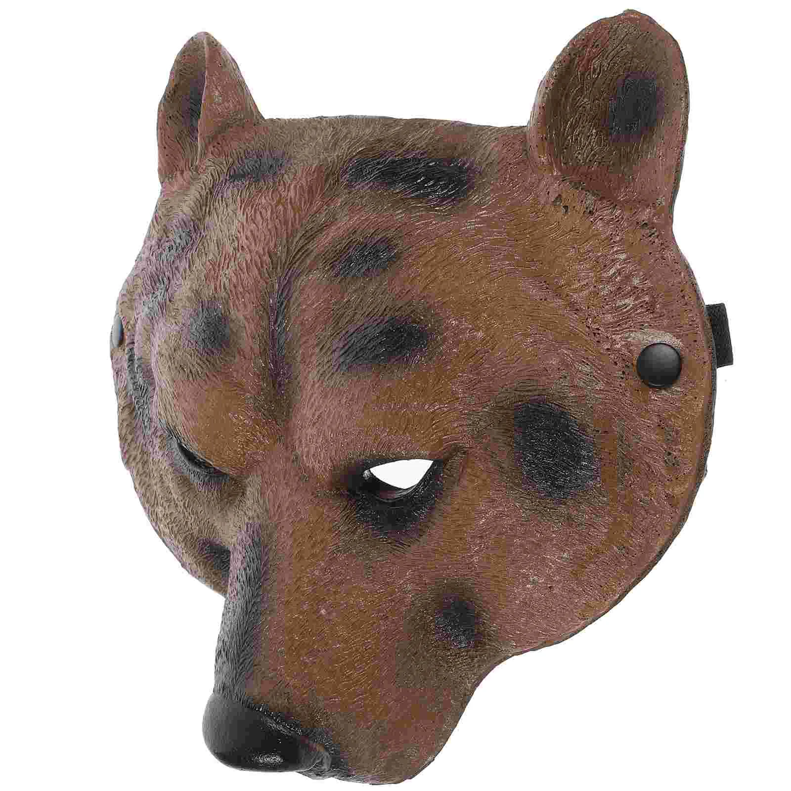 

Half Face Animal Bear Mask Masquerade Masks for Adults Ball Brown Bulk Festival Decorations Pu Man