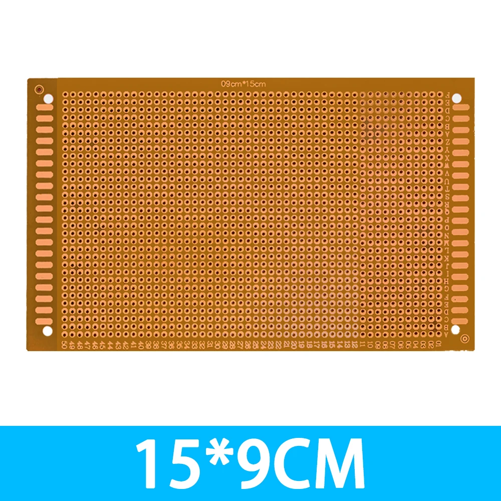 1PCS 9x15 9*15cm 단일 측면 프로토타입 PCB 범용 보드 실험용 베이클라이트 구리판 회로 보드 노란색