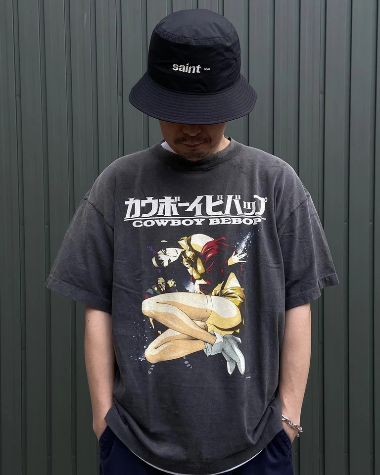 Saint Mxxxxxx × Cowboy Bebop Distred ort Sve T-irt Youthful Summer