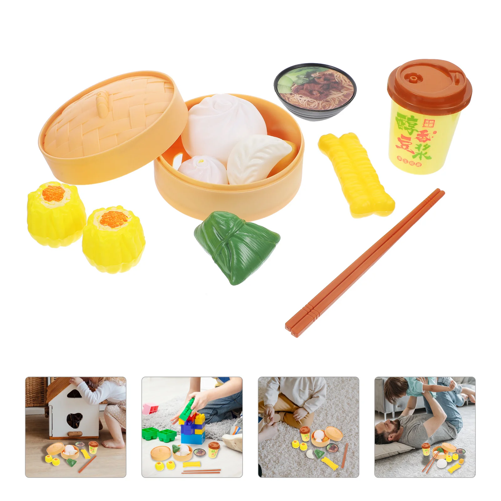 【High-quality】 2 Set Steamer Toy Cooking Toys for Toddlers Food Steamed Buns Plastic Child Kitchen Mini.