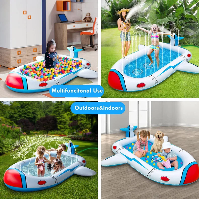 Piscine gonflable portable pour enfants, baignoire, maison, extérieur, jeu  de piscine, jouets de jeu amusants dans l'eau, cadeaux pour enfants