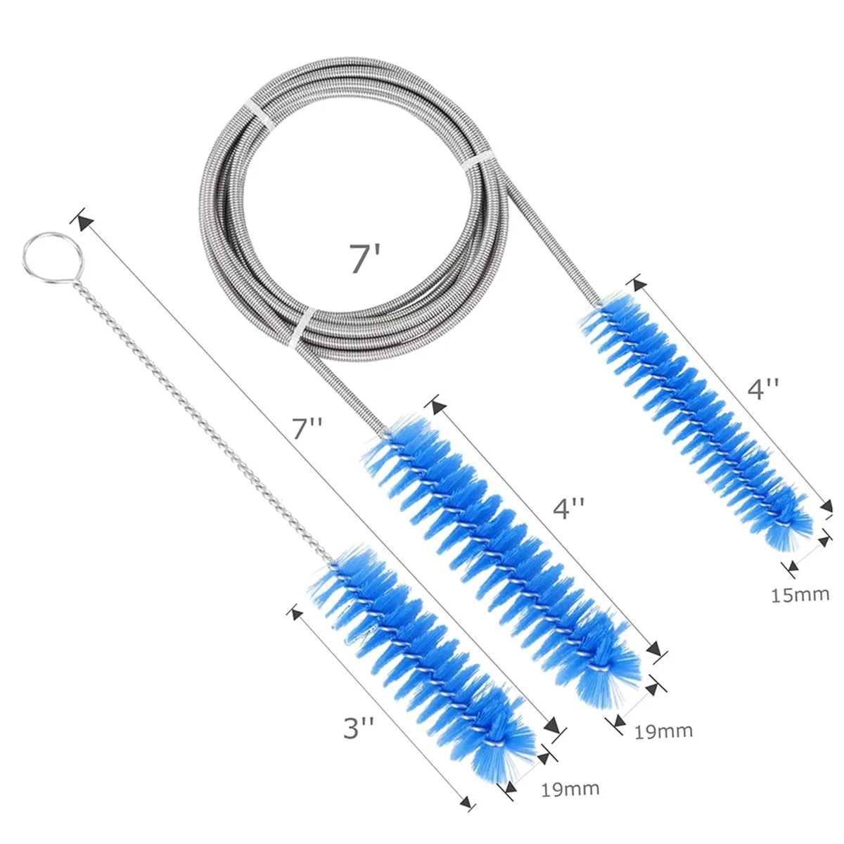 Brush Diameter 15mm 19mm CPAP Tube Cleaning Brush Suitable for Most CPAP Hose Type pipe cleaner brush