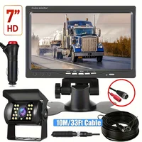 7" TFT LCD Monitor 4Pin 18 IR LEDs Night Vision Backup Parking Rear View CCD Camera System12-24V For RV Truck Trailer - Image 3