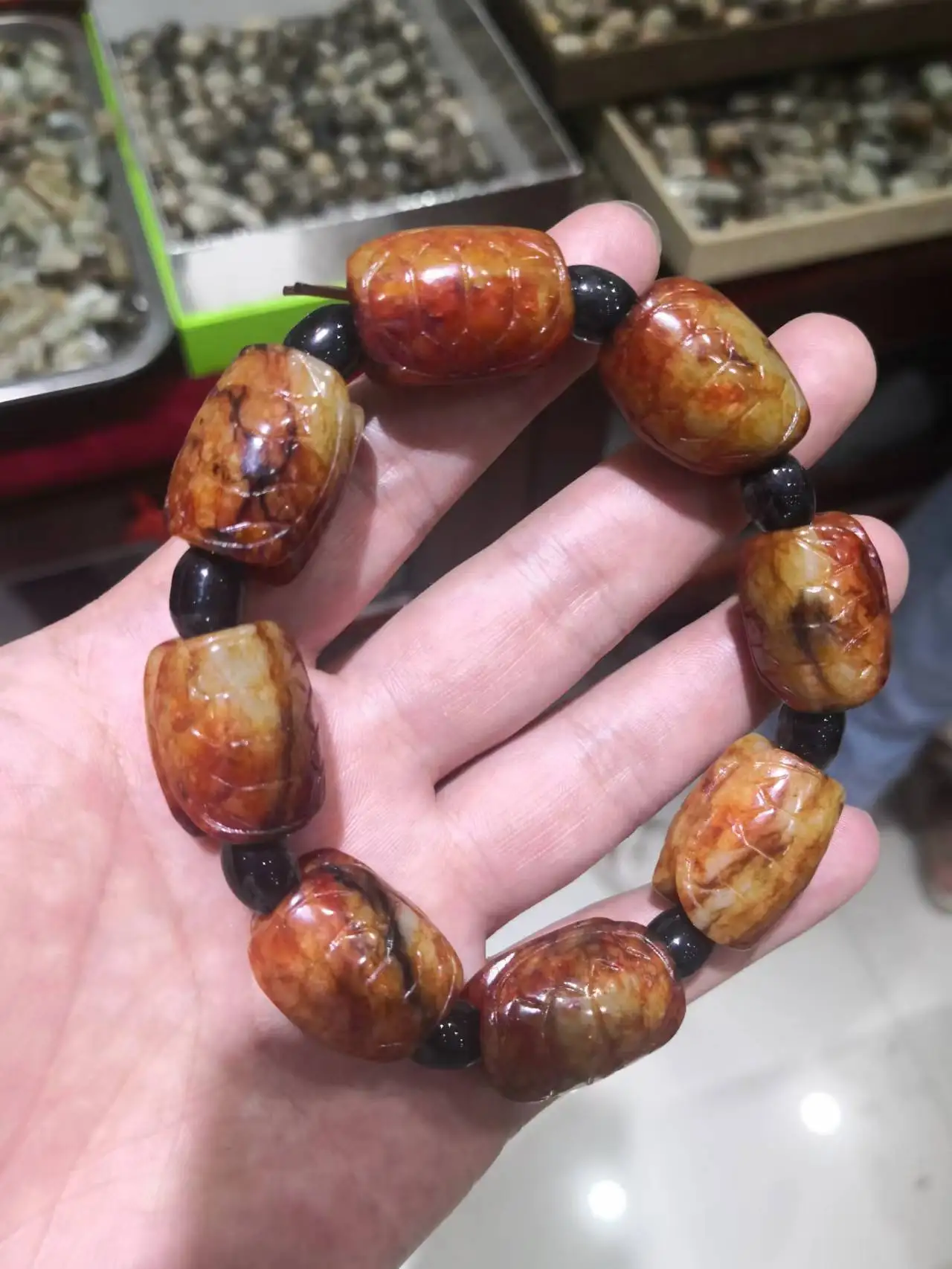 

Natural Hotan rare ancient jade Antique Silky Carved Bracelet Collection precious accessories gem jewelry rare Add certificate