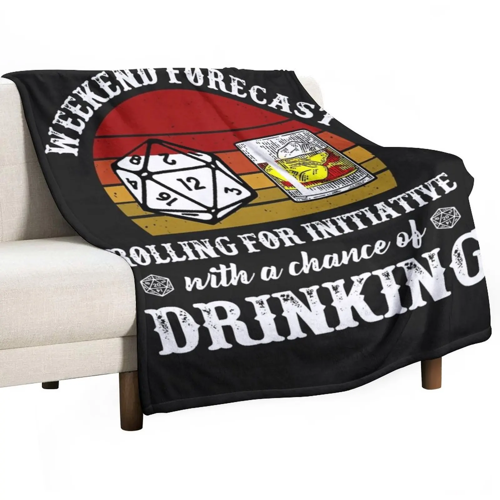 

Weekend Forecast Rolling For Initiative And Drinking Whiskey Throw Blanket Luxury Thicken Blanket Summer Blanket