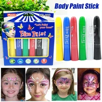 6Pcs Face Paint Crayon Vibrant Color Neon Body Paint Stunning No Odor Makeup Painting Face Body Paint Glow Stick Party Supplies 2