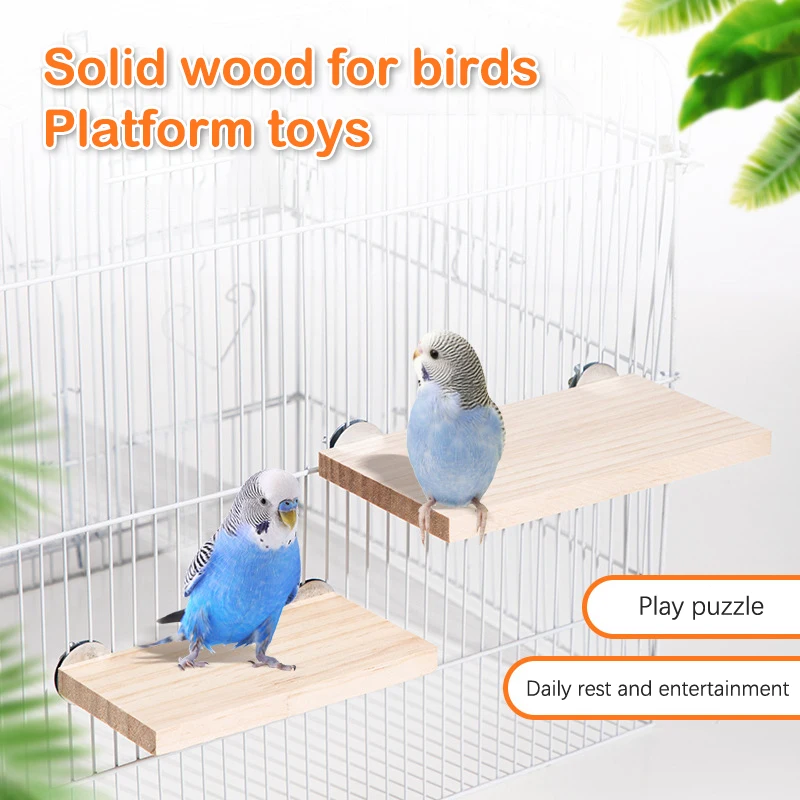 

Parrot Bird Solid Wood Perch Stand Platform Multi-shape Shelf Stand Board For Budgie Parakeet Cockatiel Hamster Gerbil Rat Toys