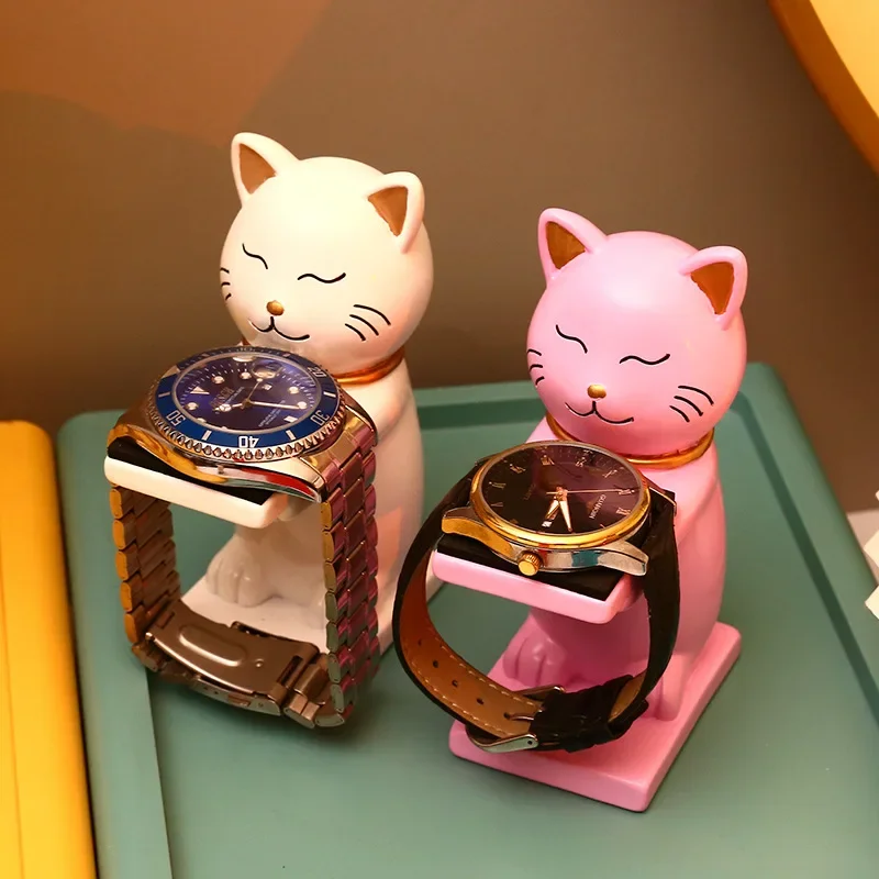Cat Apple Watch Stand Support Desktop Creative Cartoon Apple Watches Holder Storage Display Base Accessories for Men Gift Ideas