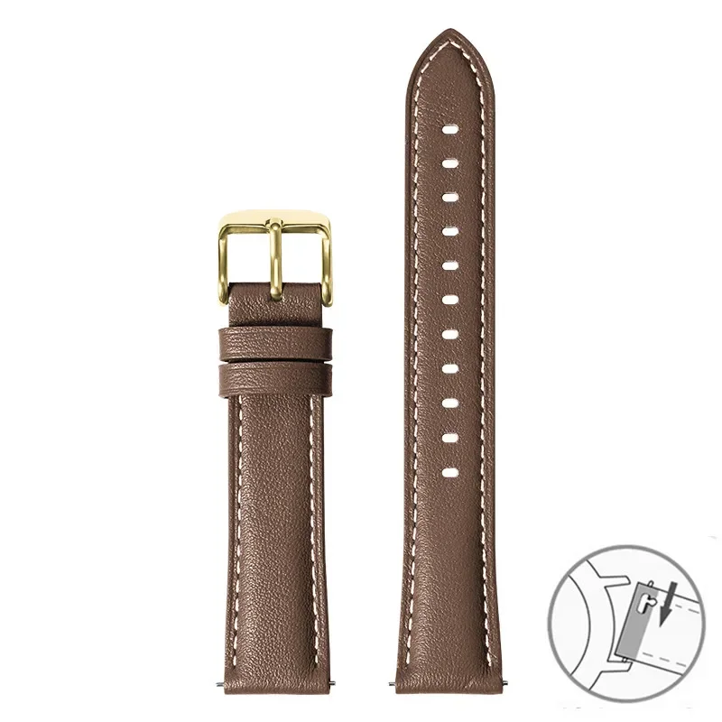 Vibrant Genuine Leather Quick Release Watch Strap – Cowhide Replacement Band