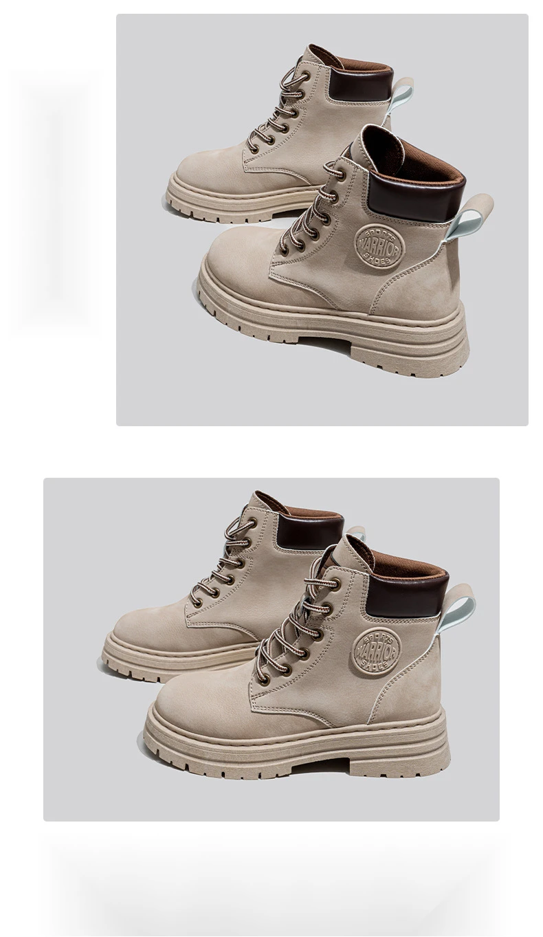 Rückkehr Martin Paar Stil 2023 Herbst Neue Bergsteigen Gelbe Dicke Sohle Vielseitige Englisch Kurze Stiefel_voghion.com