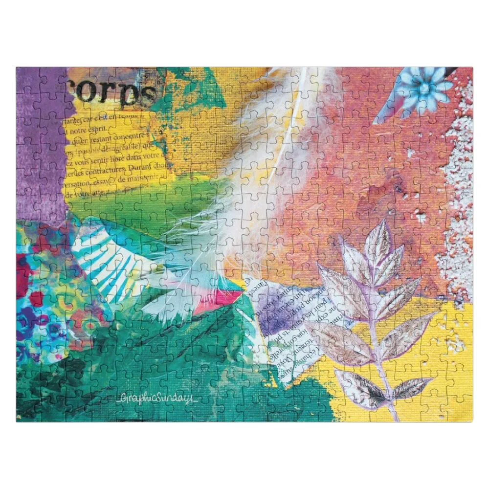 

Put a feather on my colors Jigsaw Puzzle Customized Photo Wooden Puzzle Custom Wooden Gift