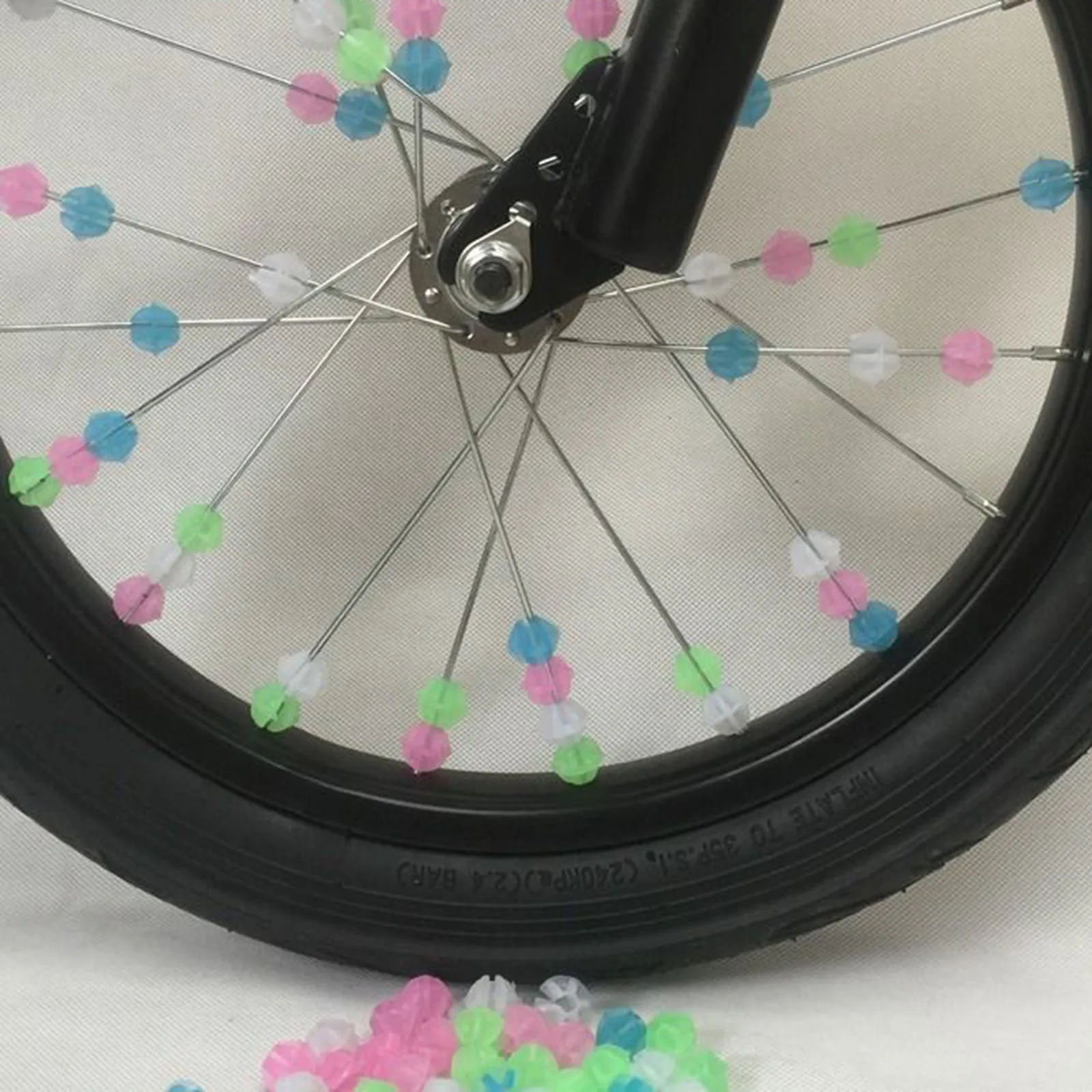 Spoke Decoratives Bike Spoke Clips Parts Protect Set Tool Trim 108Pcs Biciclette Bici Che Porta Colorato Attaccato
