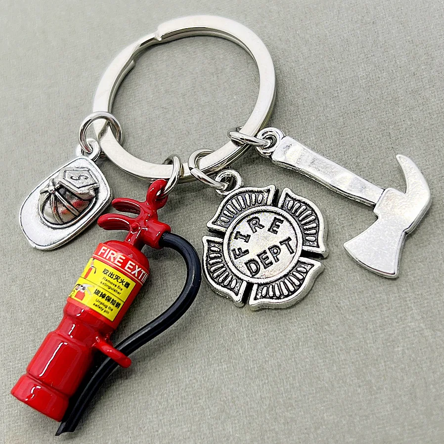 Fire-Extinguisher-Badge-Firefighter-Creative-Hard-Hat-3d-Fire-Truck ...