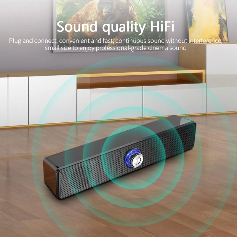 Computer Speakers Mini Speaker USB Wired Computer Soundbar Speakers Stereo Sound Surround Loudspeaker box For PC Laptop Notebook Loudspeaker