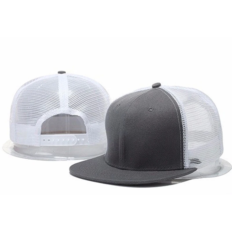 Baseball Caps Adjustable Unisex Mesh Flat Brim Baseball Caps Hip Hop for Men Snapback Trucker Cap Women Casual Shade Dad Hat