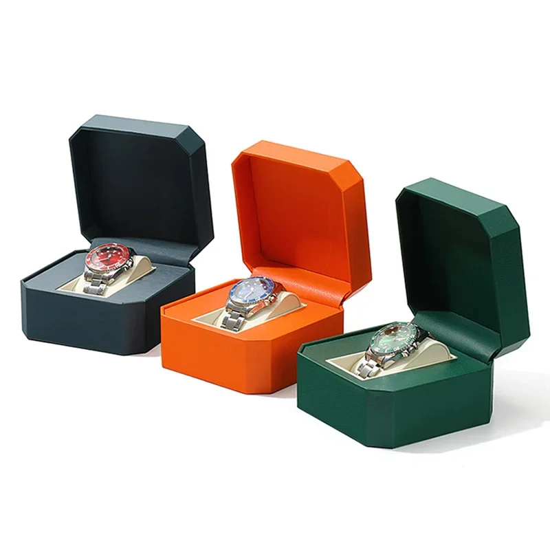 Watch Storage Box Fashionable Flip Cover Octagonal Box Watch Case Organizer Provide Free Personalized Services Display
