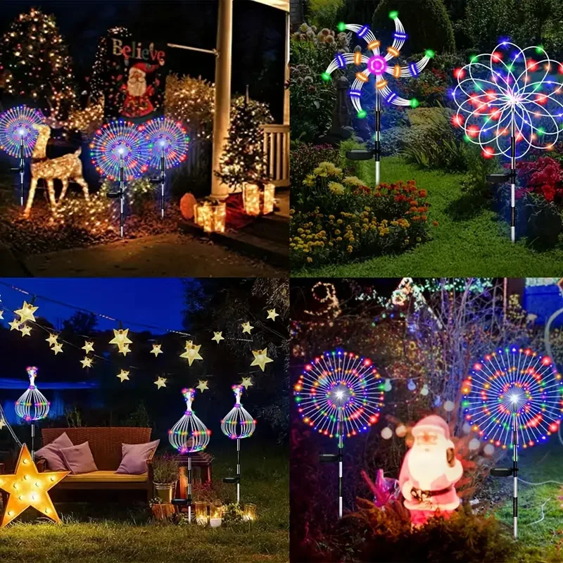 Solar Lights Solar Fireworks Lights Solar LED Lights Garden Lighting Outdoor Solar Fireworks Light 200 LEDs Solar Garden Lights