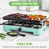 Indoor Tabletop Grill, Healthy Ceramic Nonstick, 2-in-1 Grill and Griddle,  Adjustable Temperature Control, PFAS-Free 2