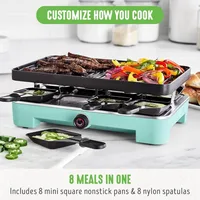 Indoor Tabletop Grill, Healthy Ceramic Nonstick, 2-in-1 Grill and Griddle,  Adjustable Temperature Control, PFAS-Free 2