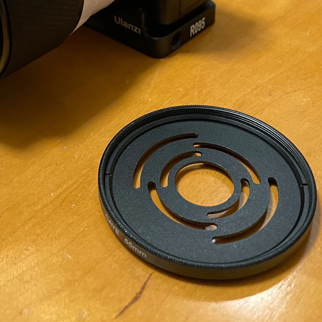 metal swirly bokeh effect filter 43\52mm fixed focus telephoto lens