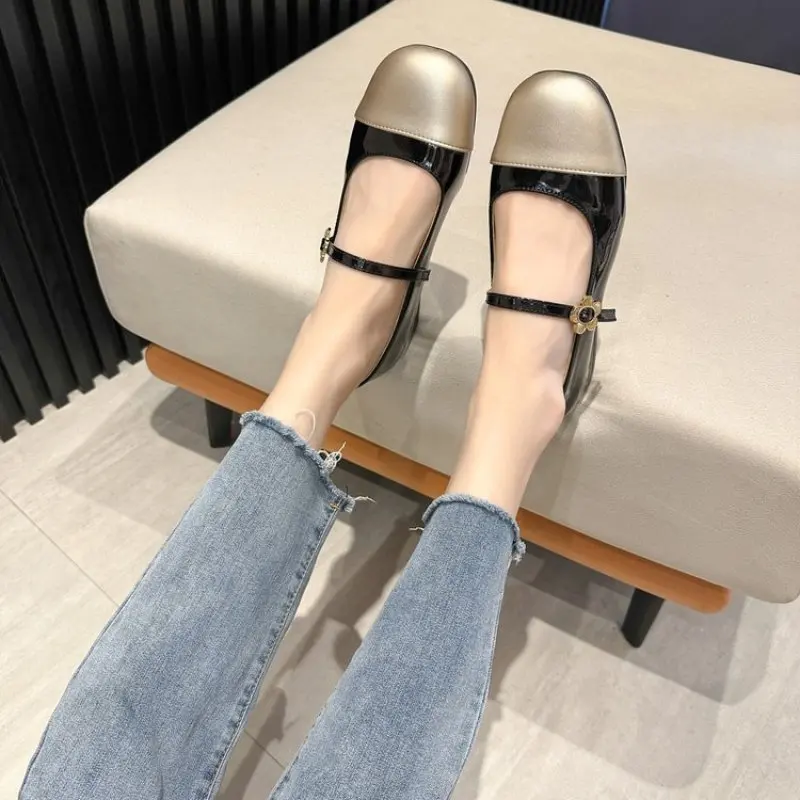 Sweet Fashion Casual Shoes Women's Sandals Summer 2024 New Flower Designer Flat Shoes Dresses Mary Jane Shoes Fashion Comfort 40