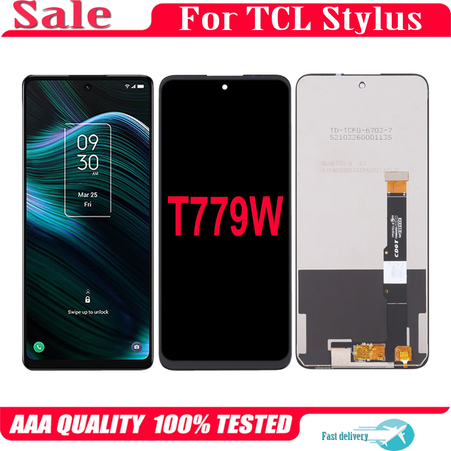 

6.81'' For TCL Stylus T779W LCD Display Touch Screen Replacement Digitizer Assembly
