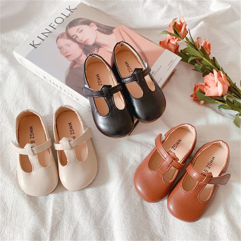 

2022 Spring Baby Casual Shoes First Walkers for Baby Girls Princess Mary Jane Dress Shoes 1-6 Years Toddler Kids Flats 21-30