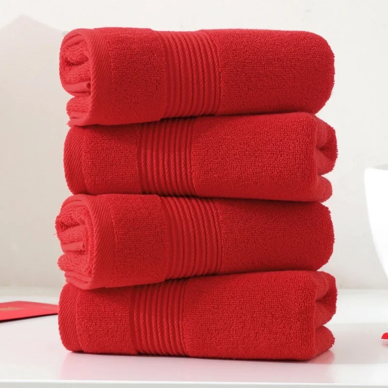 1/4pcs Cotton Face Towel Soft Super Absorbent Sports Towel Quick-Drying Home New Year Spring Festival Wedding Gift 35*75cm 4