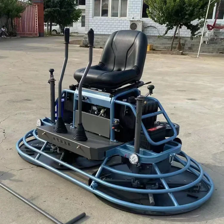 Power Trowel Driving Type Gasoline Manual Ride On Vibrating Concrete Machinery Leveler Power Trowel For Construction