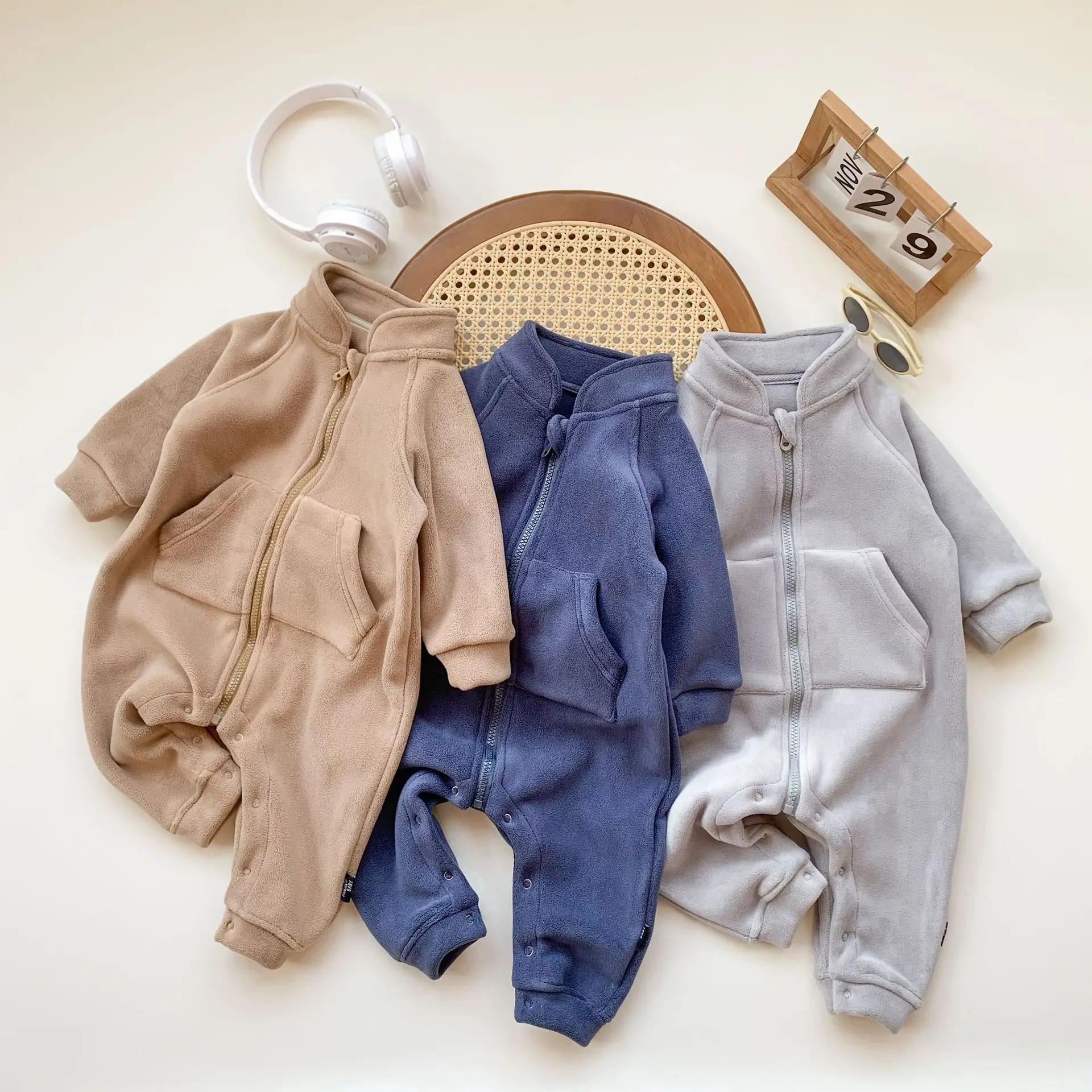 2025 Autumn New Baby Long Sleeve Casual Romper Newborn Toddler Boy Girl Winter Warm Jumpsuit Infant Fleece Clothes 0-24M 6 2025 Autumn New Baby Long Sleeve Casual Romper Newborn Toddler Boy Girl Winter Warm Jumpsuit Infant Fleece Clothes 0-24M - Image 6