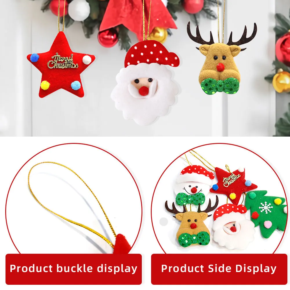 Description Picture 5 of itemNew Christmas Tree Pendant & Drop Ornaments Snowman Elk Small Pendant Christmas Home Decoration Star Pendant for Xmas 2024
