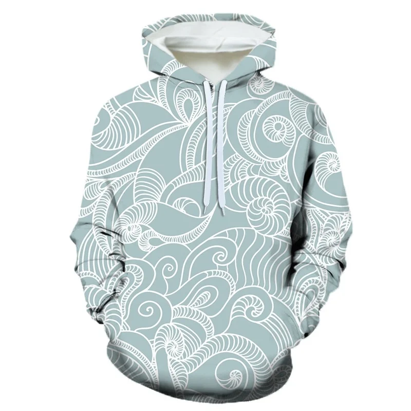 thumbnail image 1 of Sudadera con capucha con estampado de olas en 3D para hombre, sudadera con patrón Harajuku, moda informal de otoño, jerséis de gran tamaño, ropa de calle de manga larga, 1 of 5