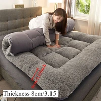 Le plus récent matelas épaissi chaud en laine d'agneau matelas Tatami matelas de dortoir d'étudiant antidérapant pliable pour chambre canapé-lit rsi 5