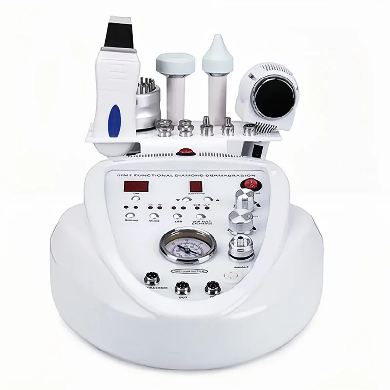 

New portable Dermabrasion Microdermabrasion Machine Peeling 5in1 Anti Aging Wrinkle Skincare Blackhead Remover Exfoliator for Be