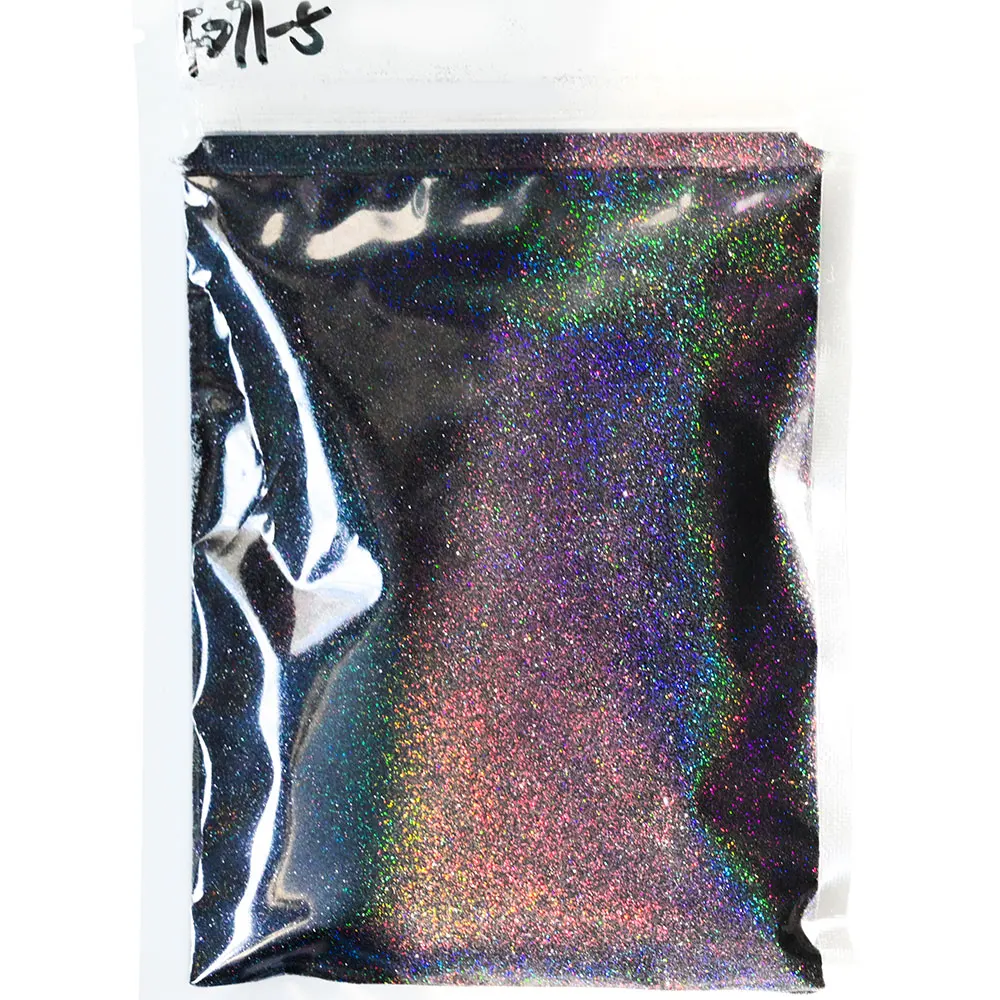 Nail powder 10g Laser Holographic Sugar Nail Powder 0.2mm Black White