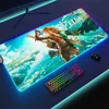 Game T-Tears Z-Zelda K-Kingdom LED Light RGB Luminous Keyboard Desk-Mat Color Waterproof Office Mouse Computer Anti-slip Rubber 2