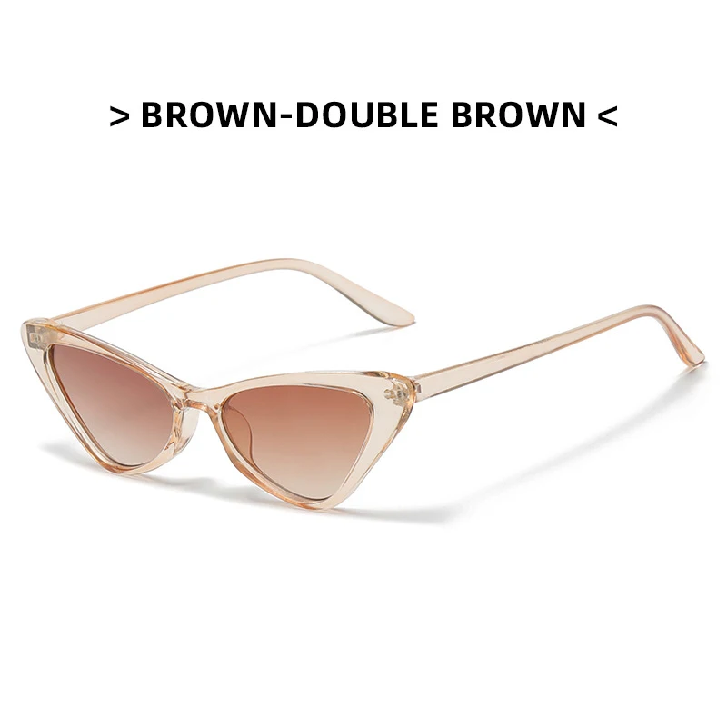 Retro Cat Eye Sunglasses UV400 Eyewear For Women Small Frame Vintage Fashion Shades