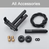 Black Bathtub Faucet Wall Mounted Waterfall Bath Shower System Embedded In Wall Tub Water Tap Shower Mixer Faucet 6