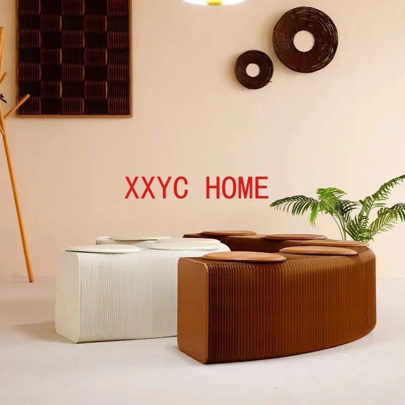 changing , Telescopic Folding Bench, Bedside , Stackable Creative Multifunctional Home Low