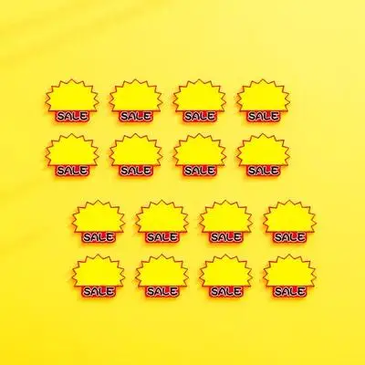 50Pcs 가격표 가격표시기 상품 광고 표지판 상점 프로모션 가격 스티커 소매 라벨 광고 태그
