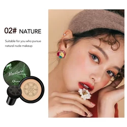 Ocheal BB Cream Air Cushion Foundation with Mushroom Head Puff (02 Natural)