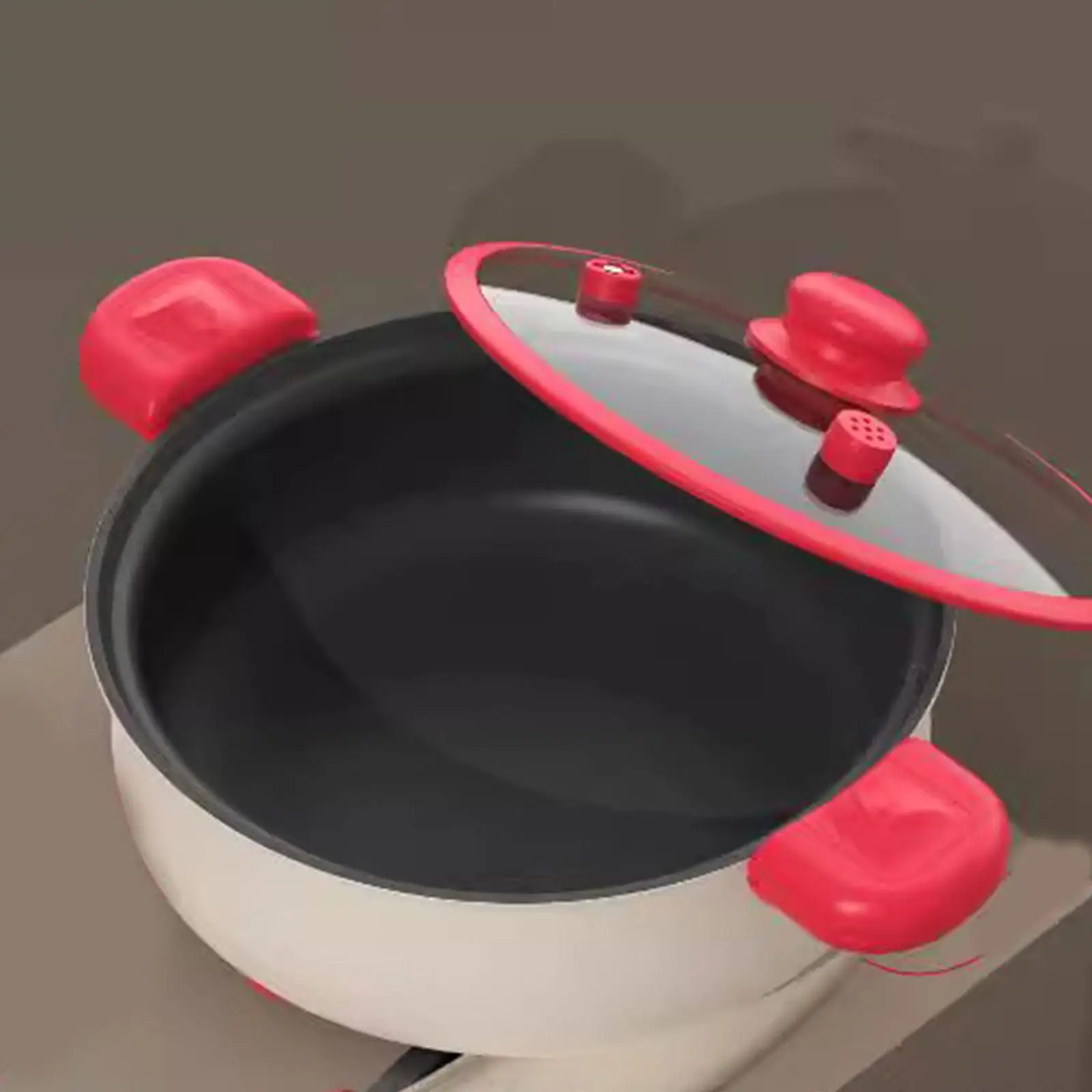 Soup Pot Sauce Pan Hot Pot Pasta Instant Noodle 5L Pressure Stew Simmer for Party Picnics Camping Outdoor Trips